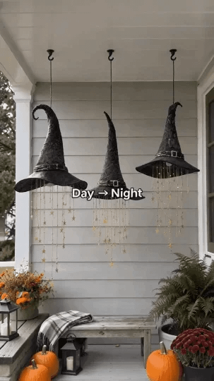 🔮 Lighted Witch Hat Hanging Chime Where Halloween Magic Meets Enchanted Glow