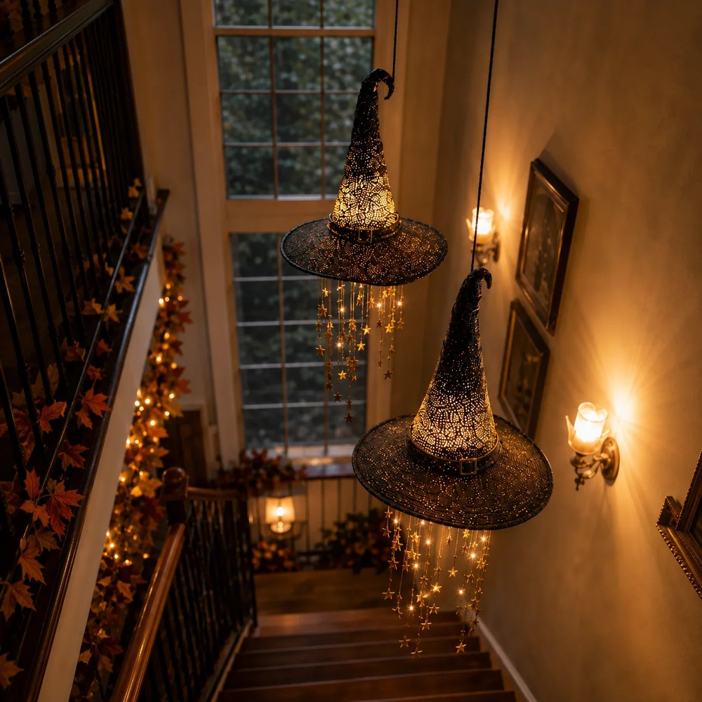 🔮 Lighted Witch Hat Hanging Chime Where Halloween Magic Meets Enchanted Glow
