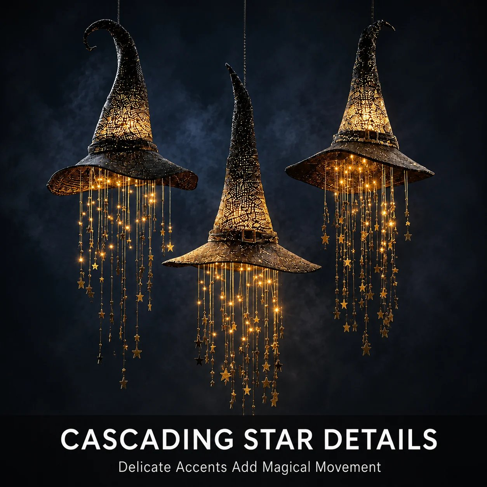 🔮 Lighted Witch Hat Hanging Chime Where Halloween Magic Meets Enchanted Glow
