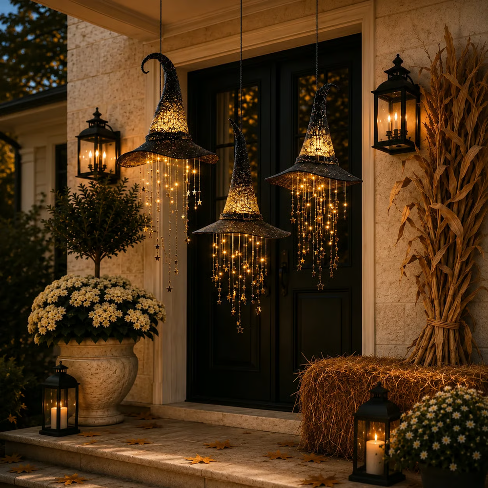 🔮 Lighted Witch Hat Hanging Chime Where Halloween Magic Meets Enchanted Glow